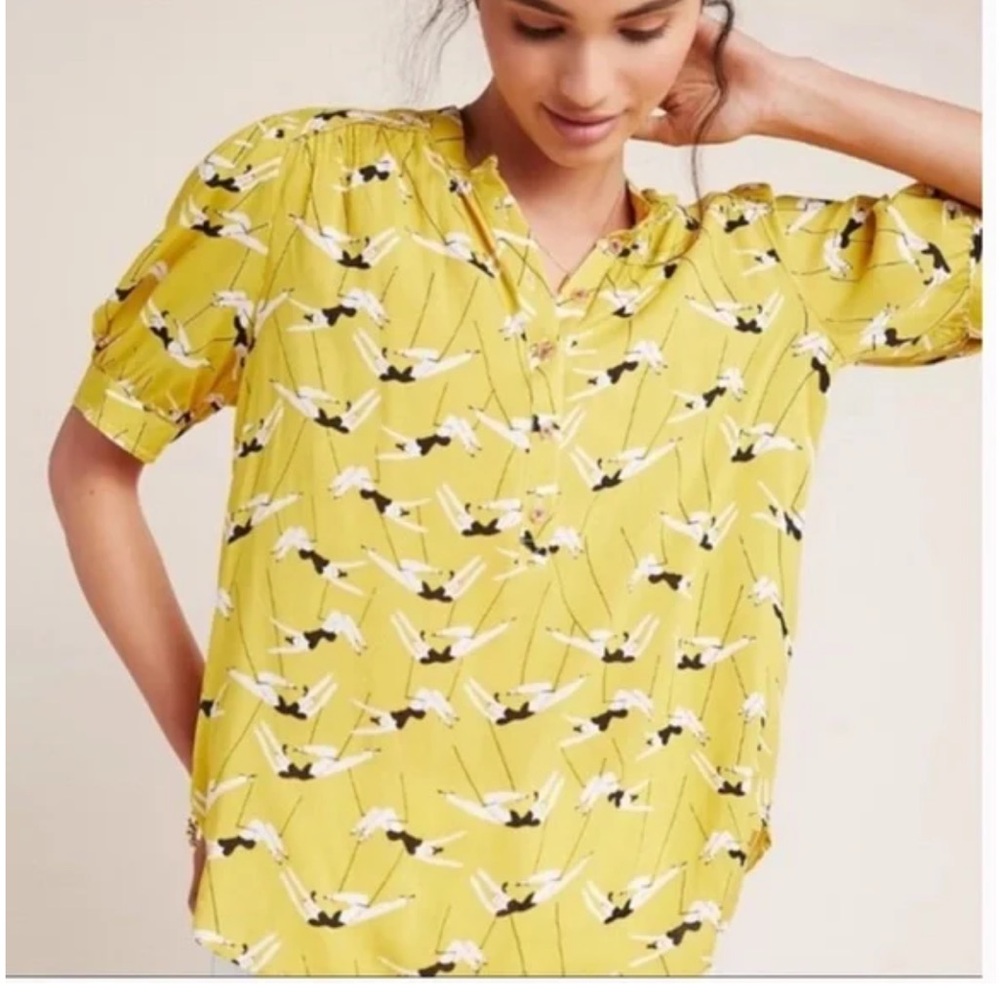 ANTHROPOLOGIE I Emily Isabella Robina Trapeze Artist Blouse - Picture 3 of 11